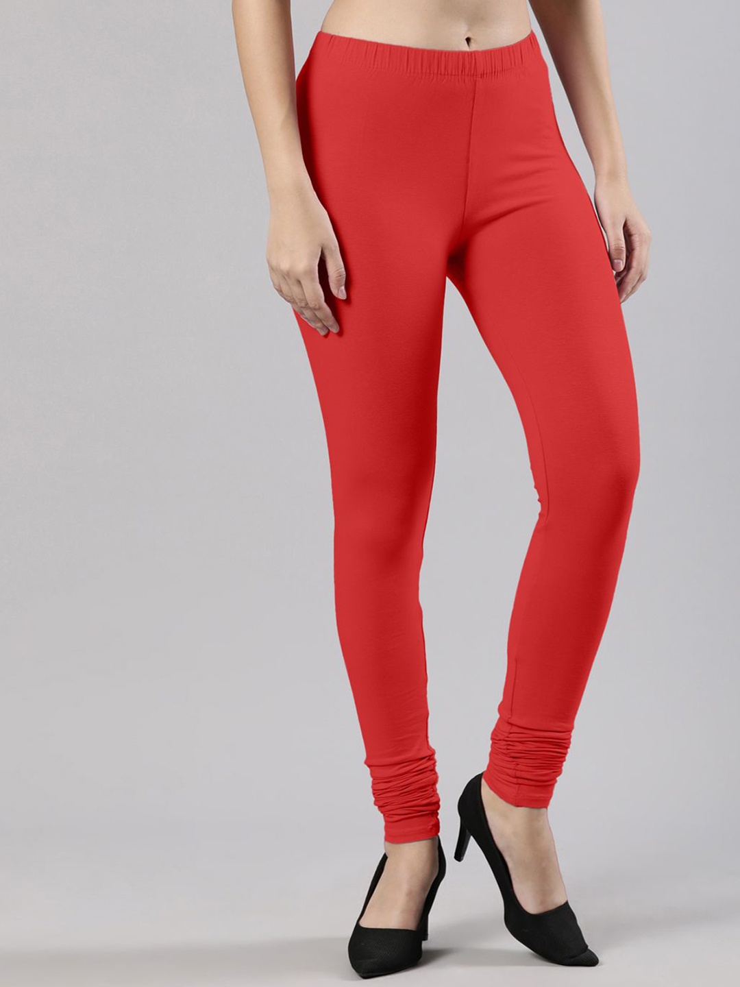 

Femmora Churidar Length Leggings, Red