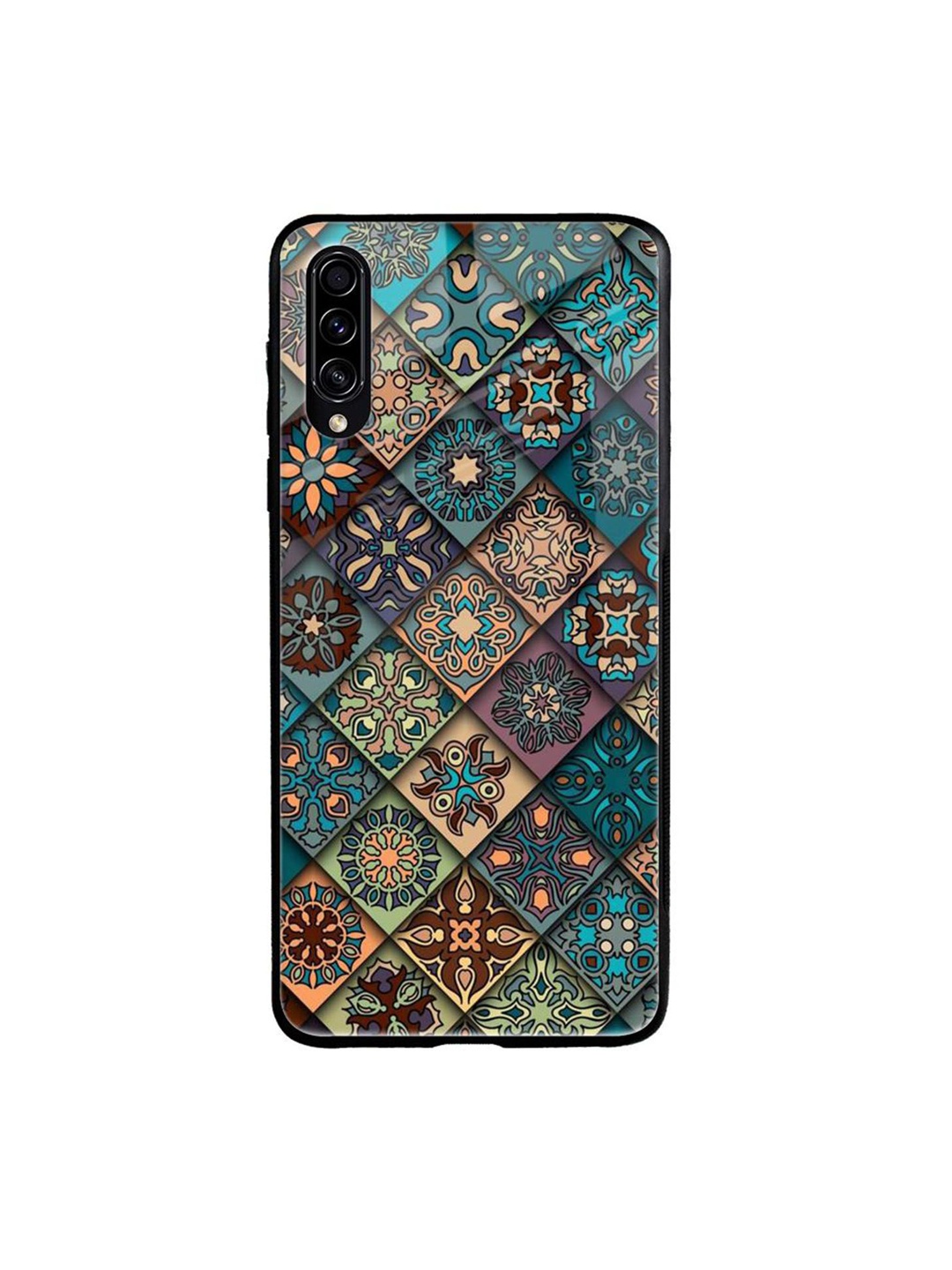 

QRIOH Geometric Printed Samsung Galaxy A70S Back Case Mobile Accessories, Grey
