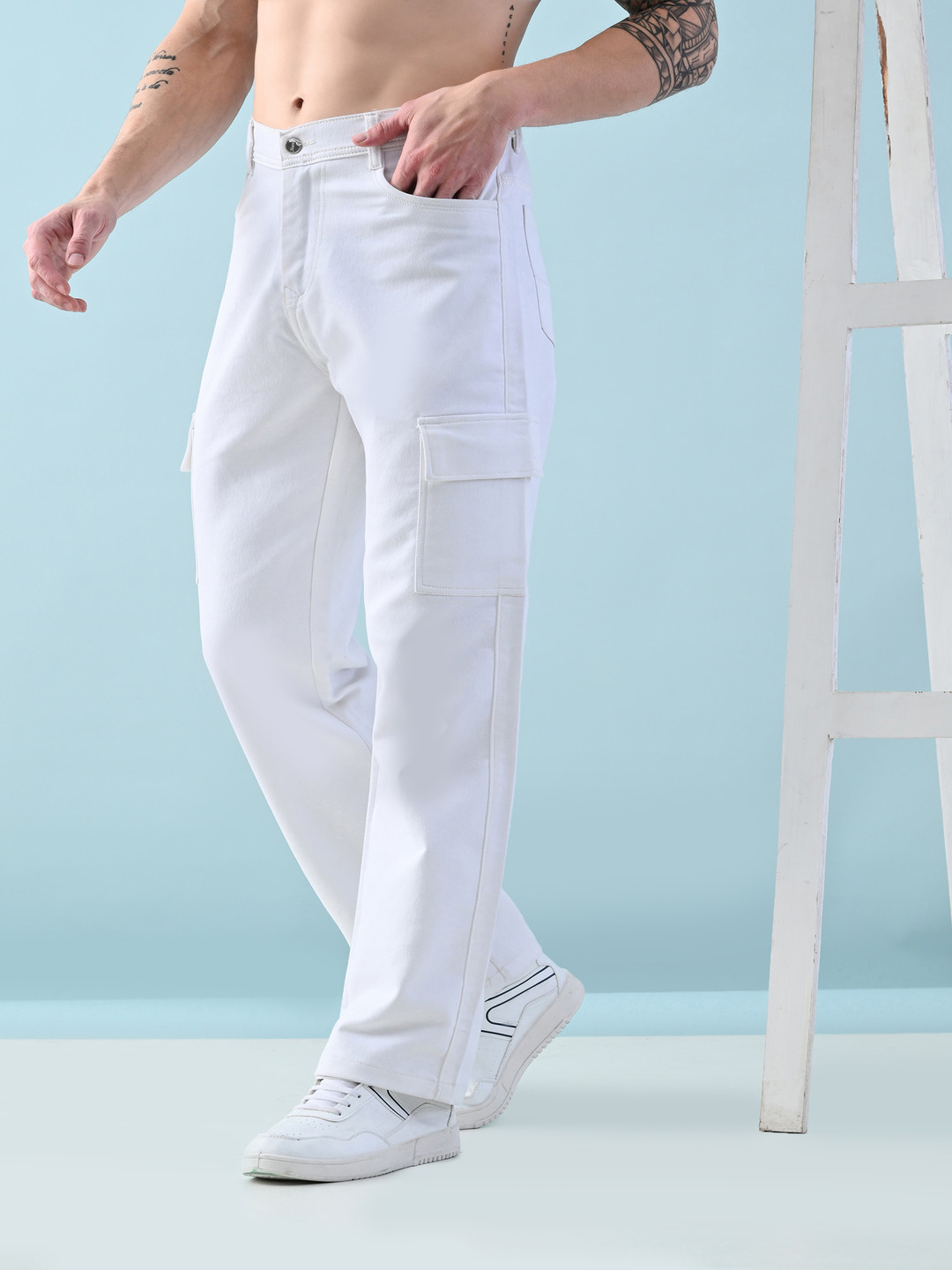 

Moda Rapido Men Classic Jeans, White