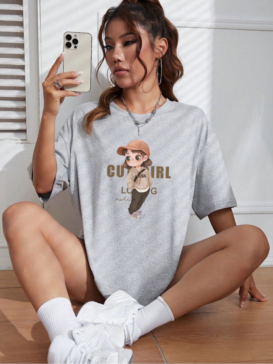 

SZN Graphic Printed T-shirt, Grey