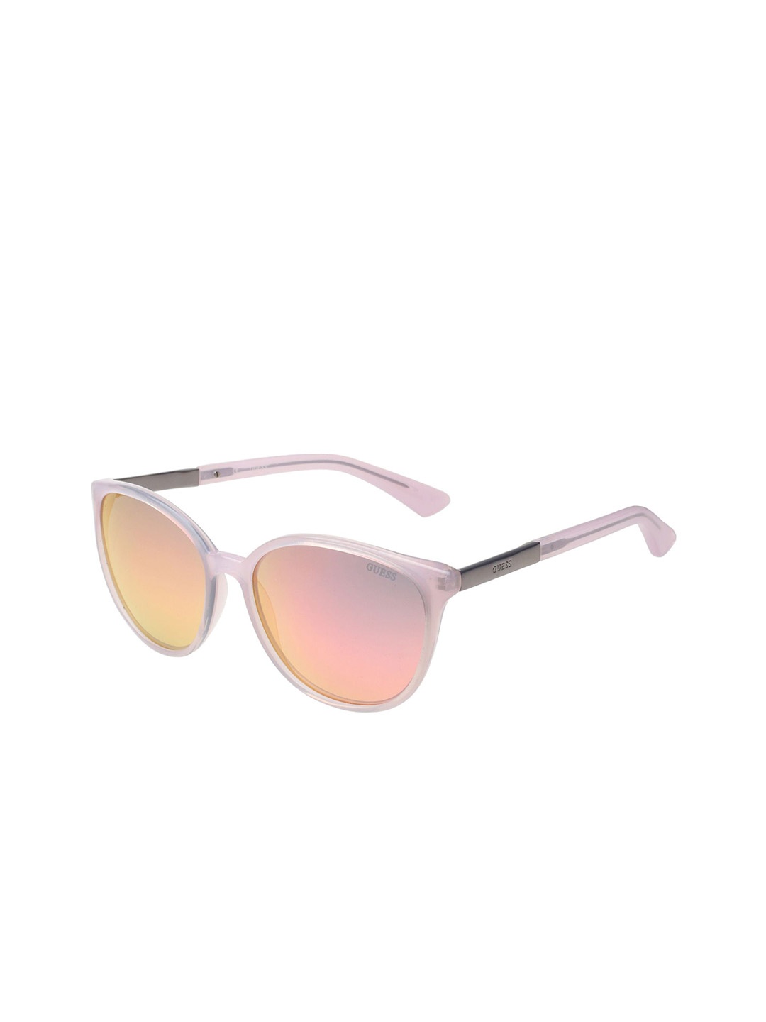 

GUESS Women Oval Sunglasses with UV Protected Lens, Pink