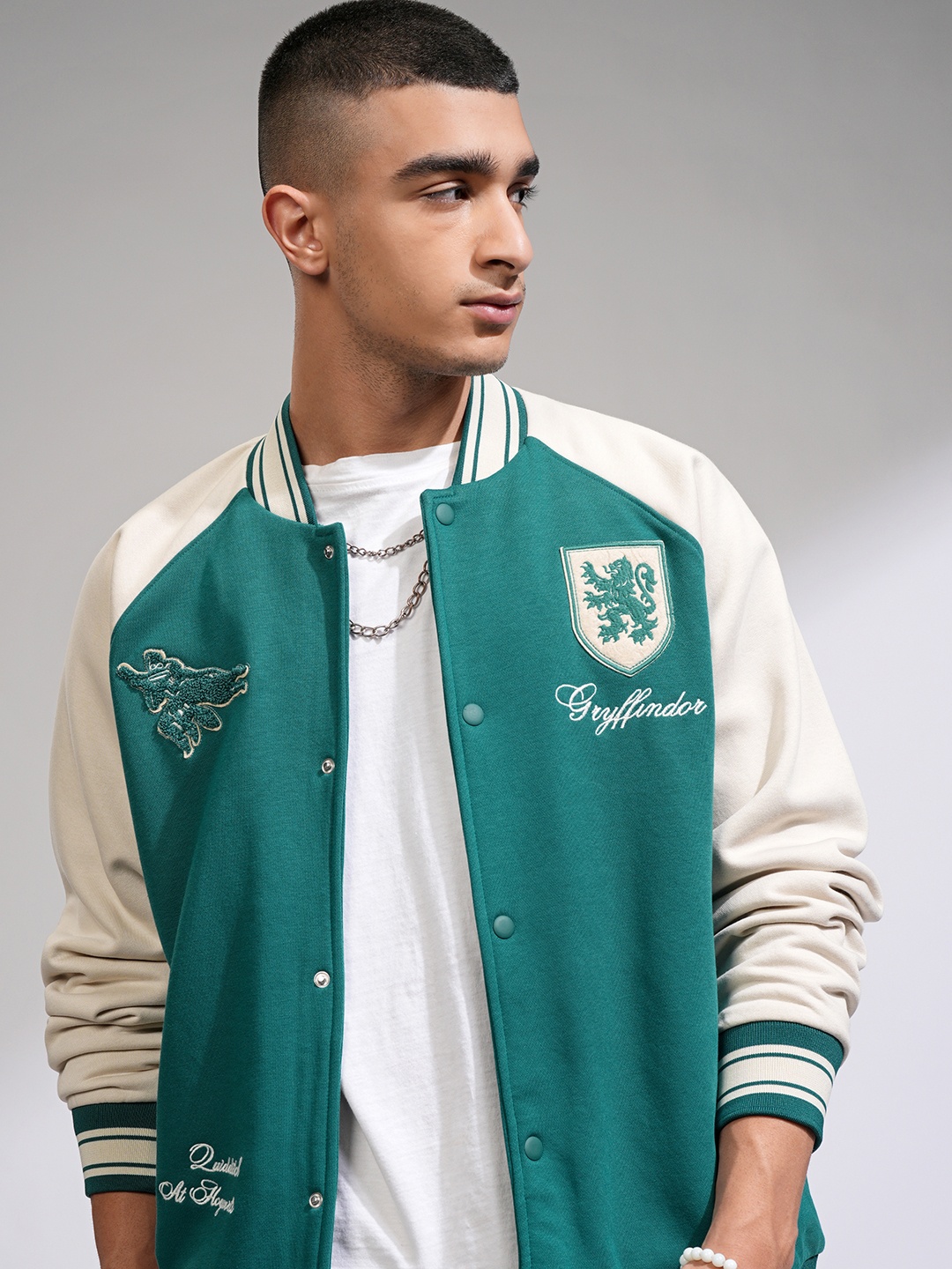

HIGHLANDER Men Varsity Jacket, Green