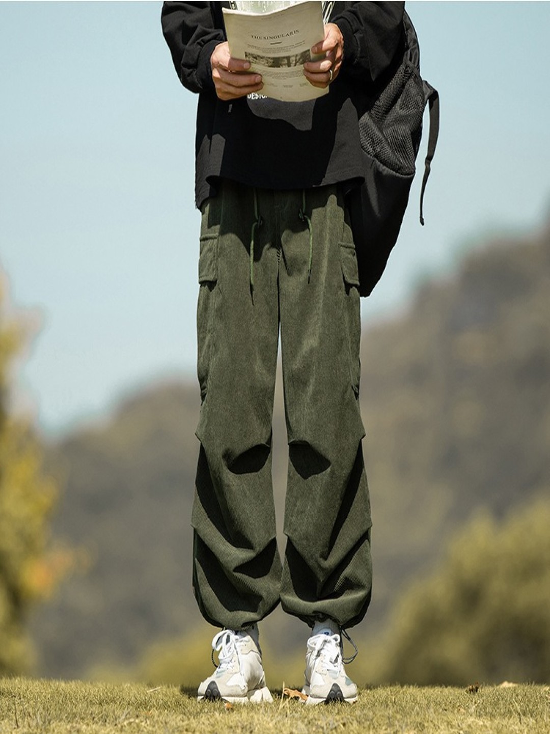 

StyleCast Men Straight Fit Cargos Trousers, Green