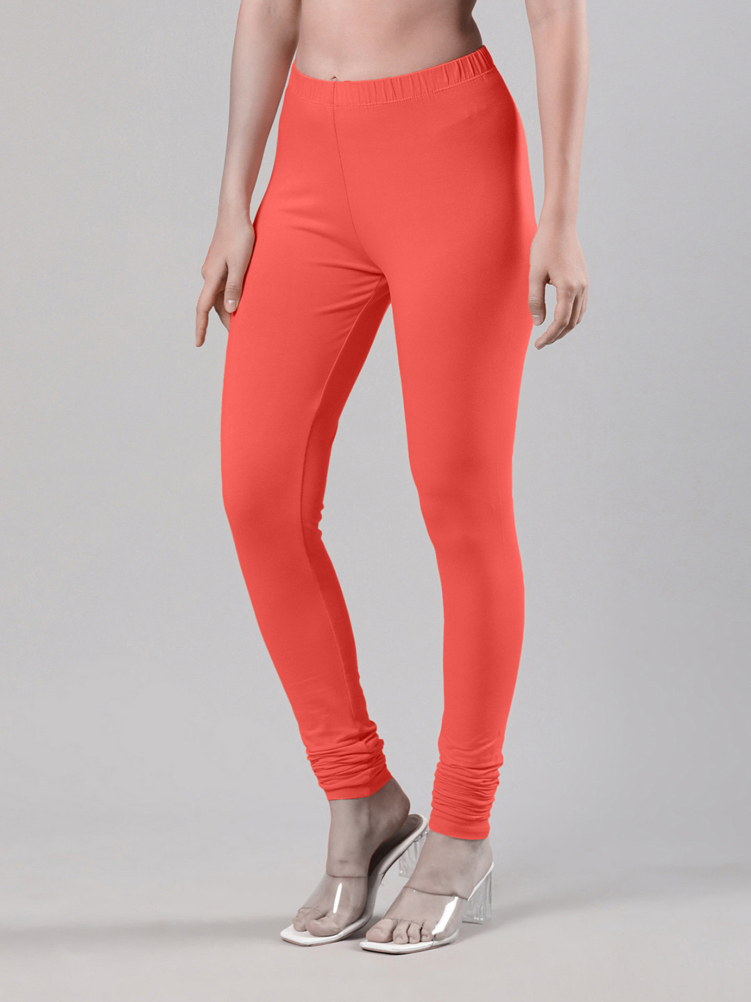 

Femmora Churidar Length Leggings, Coral
