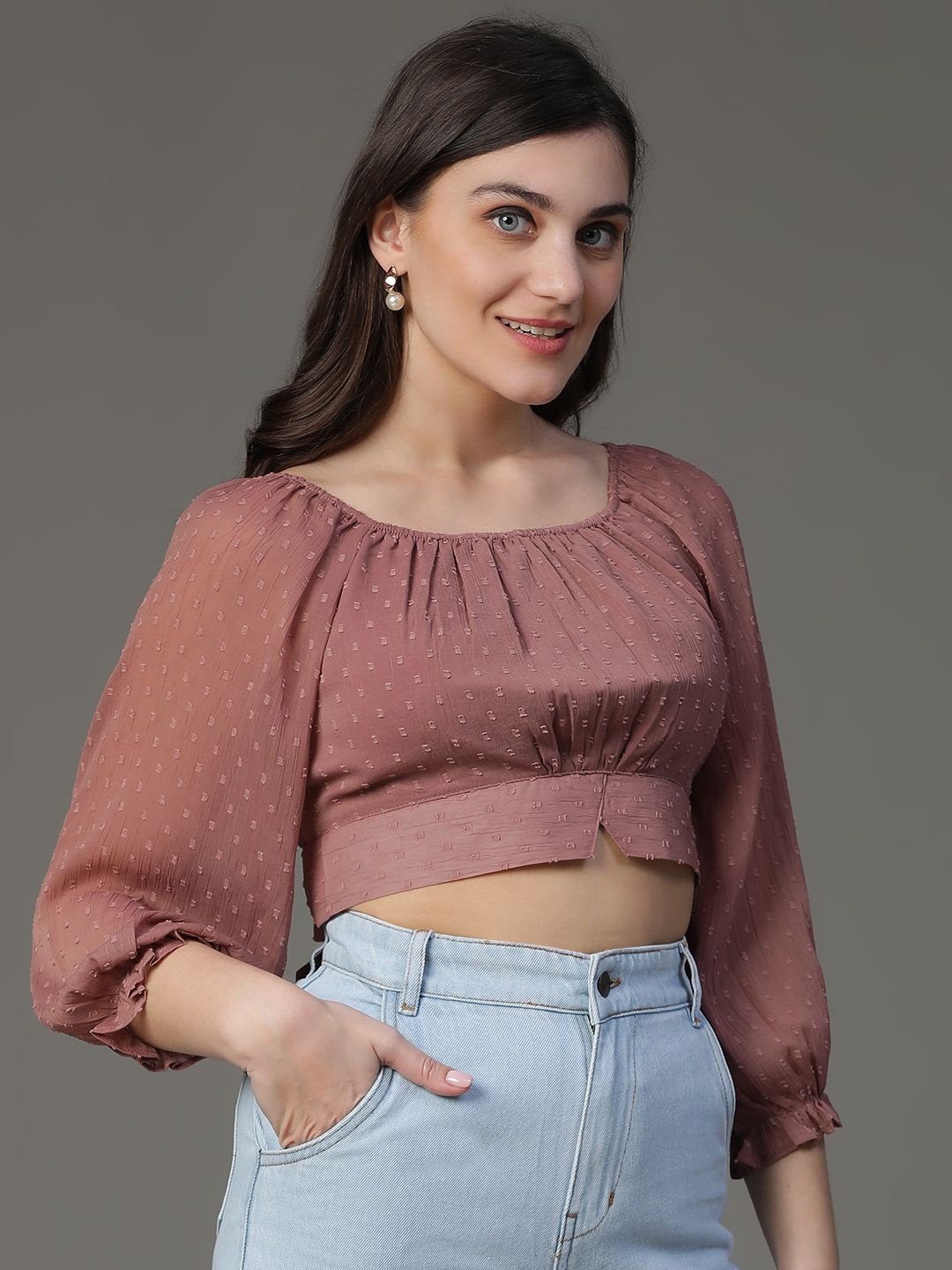 

VEGAL Satin Top, Mauve