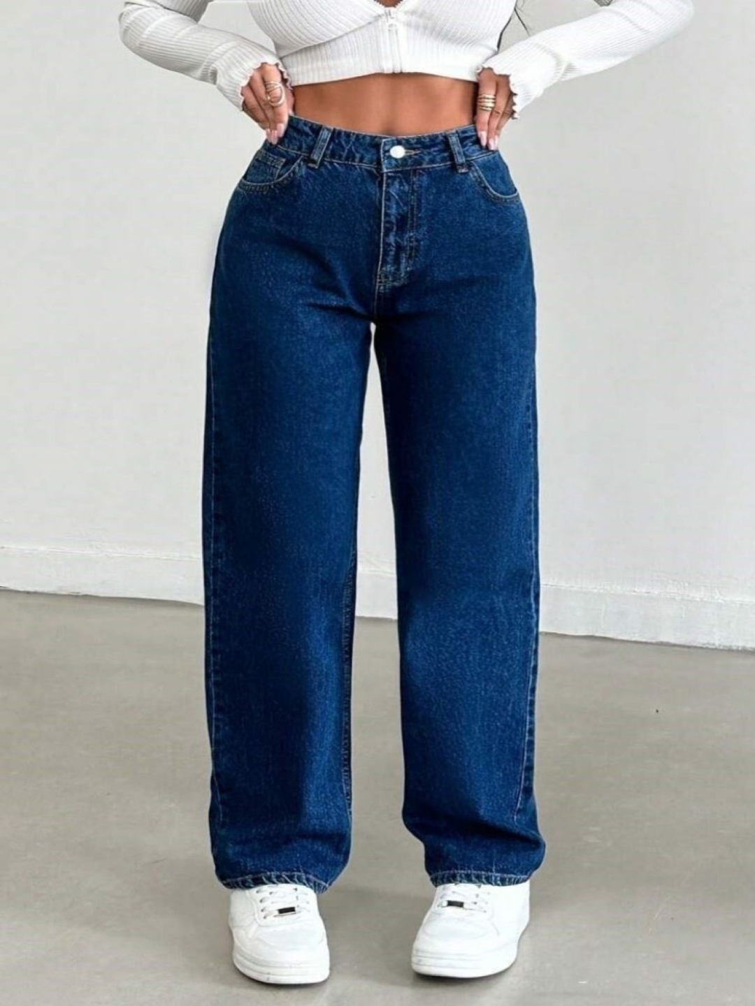 

Metronaut Women Comfort Wide Leg Jeans, Blue
