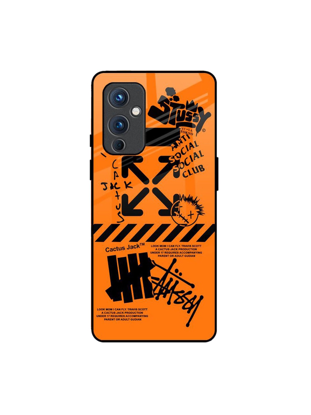 

QRIOH Typography Printed OnePlus 9 Back Case Mobile Accessories, Orange