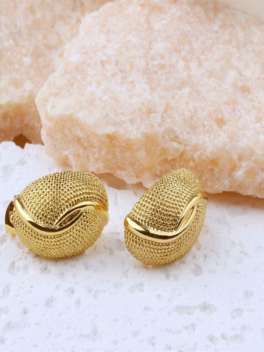 

VIEN Stainless Steel Gold-Plated Contemporary Shaped Studs
