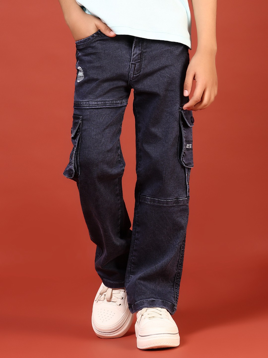 

V-Mart Boys Cargos Trousers, Blue