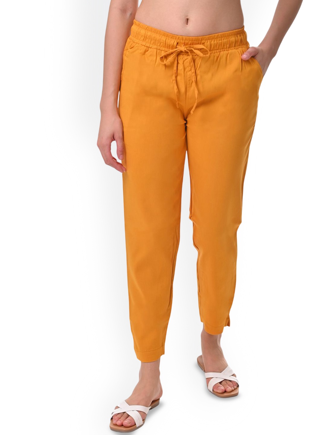 

Fly Birds Women Tailored Trousers, Mustard
