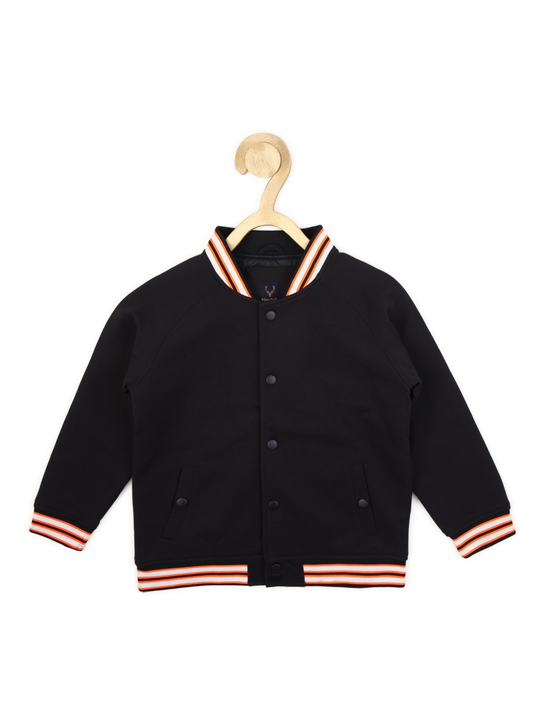 

Allen Solly Junior Boys Open Front Jacket with Patchwork, Black
