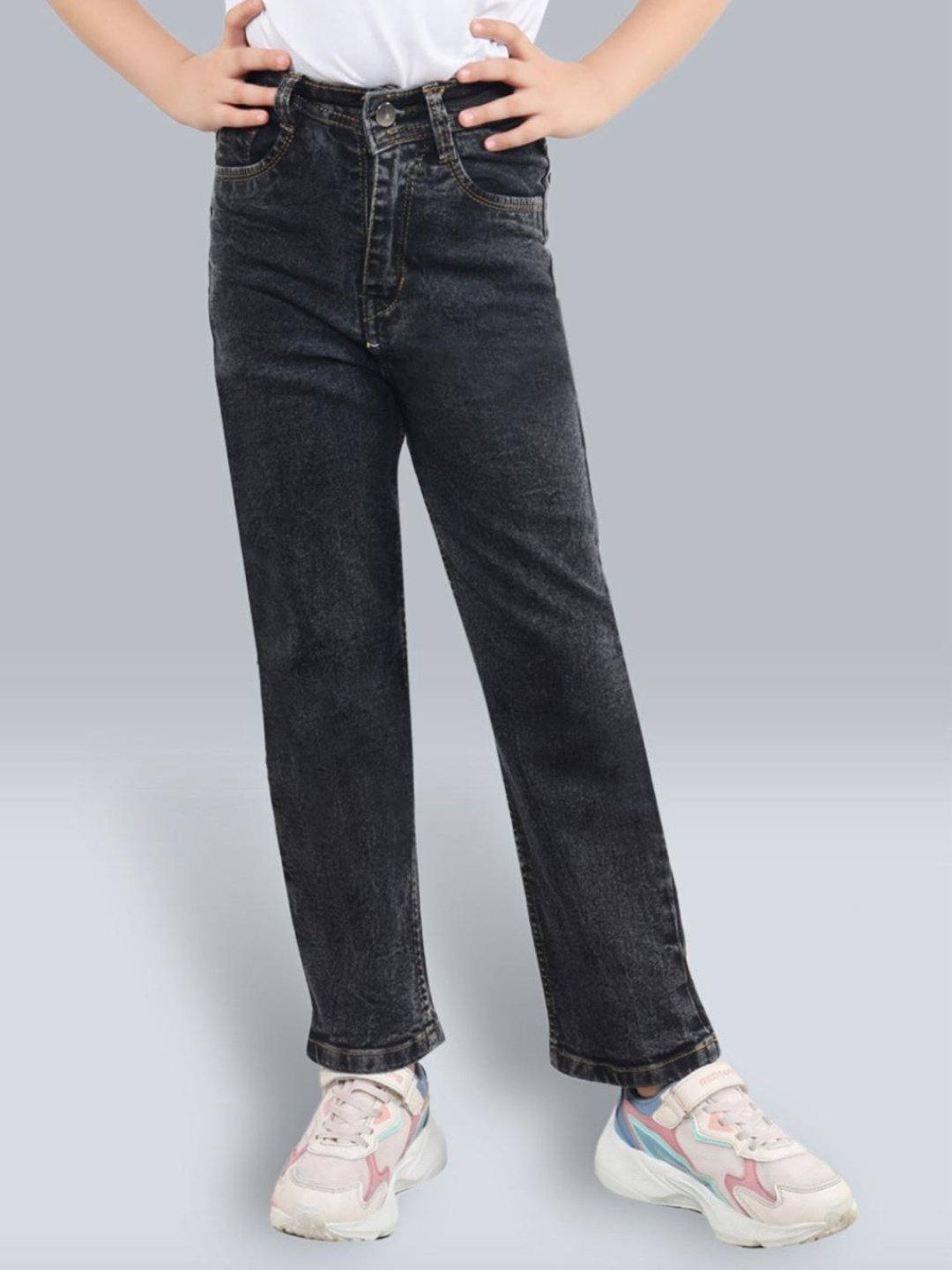 

Killer Girls Straight Fit Stretchable Jeans, Black