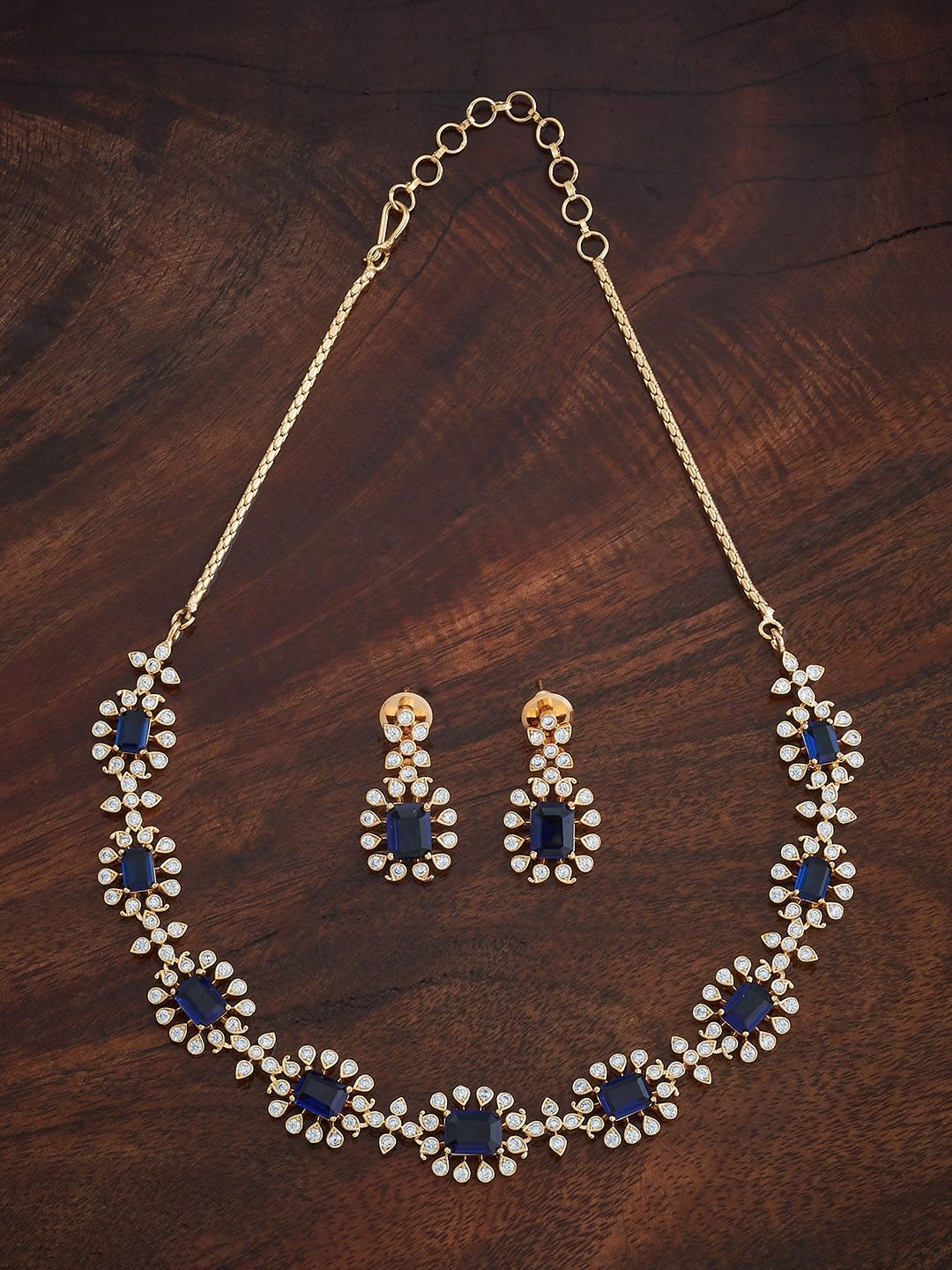 

Kushal's Fashion Jewellery Gold-Plated Cubic Zirconia Stone-Studded Jewellery Set