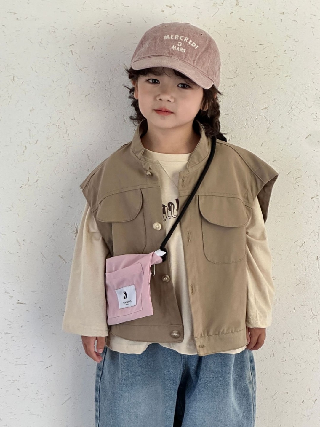 

LULU & SKY Unisex Kids without Crop Tailored Jacket, Beige