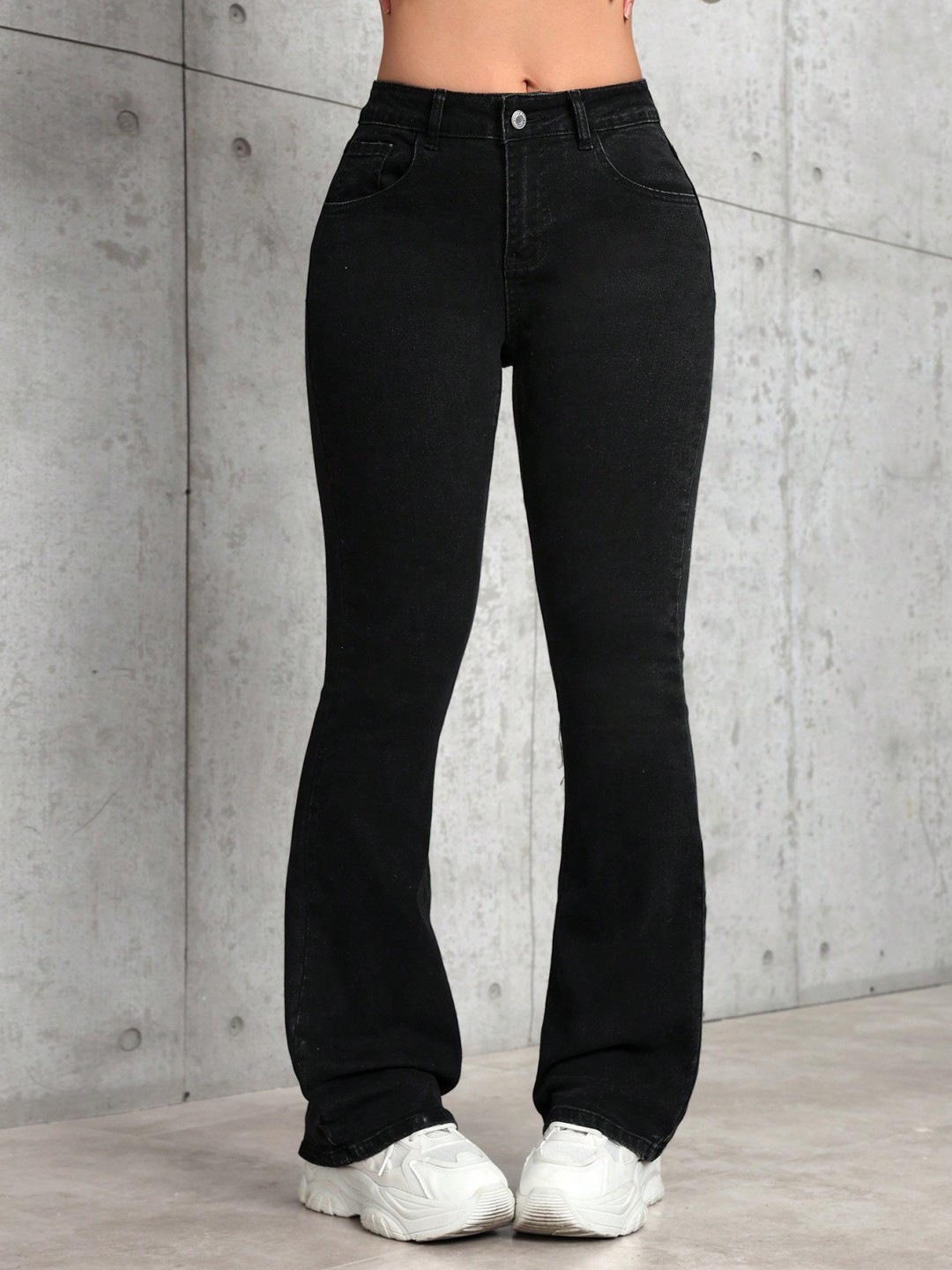 

NU CLOTHS Women Jean High-Rise Stretchable Jeans, Black
