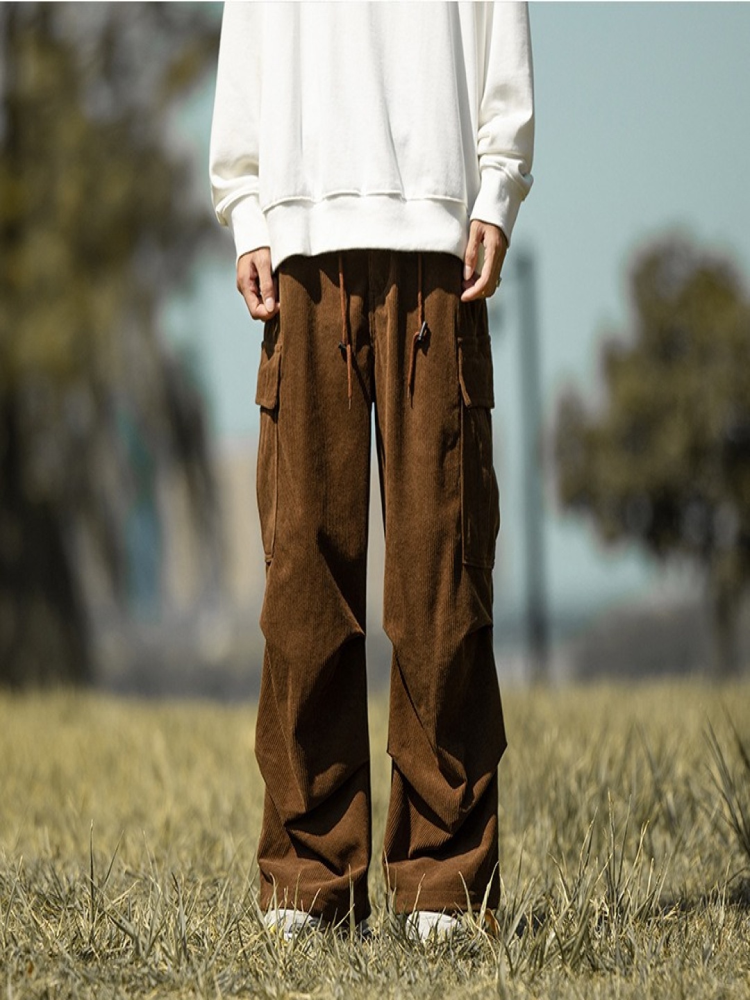 

StyleCast Men Straight Fit Cargos Trousers, Brown