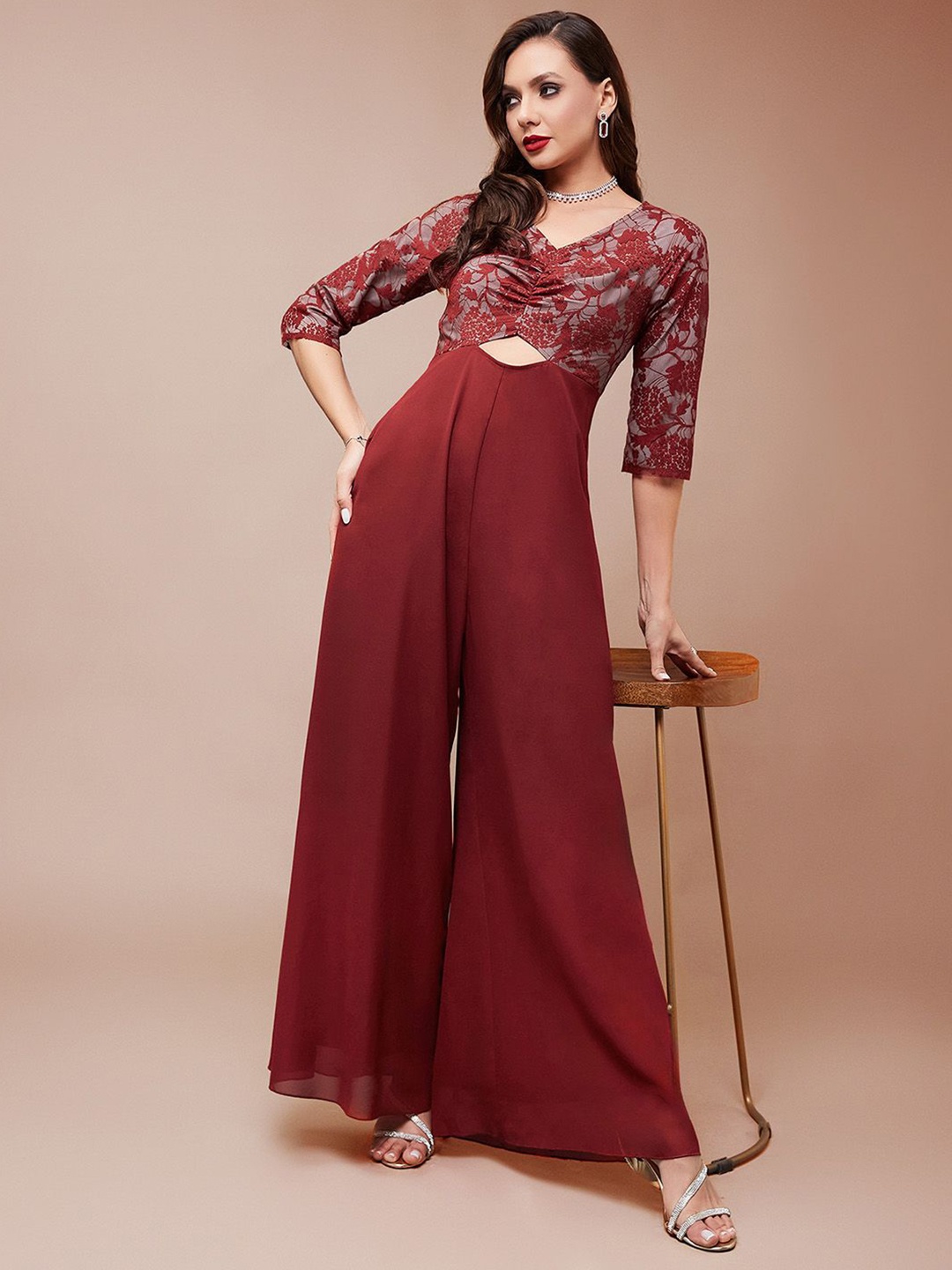 

all about you Basic Jumpsuit, Maroon