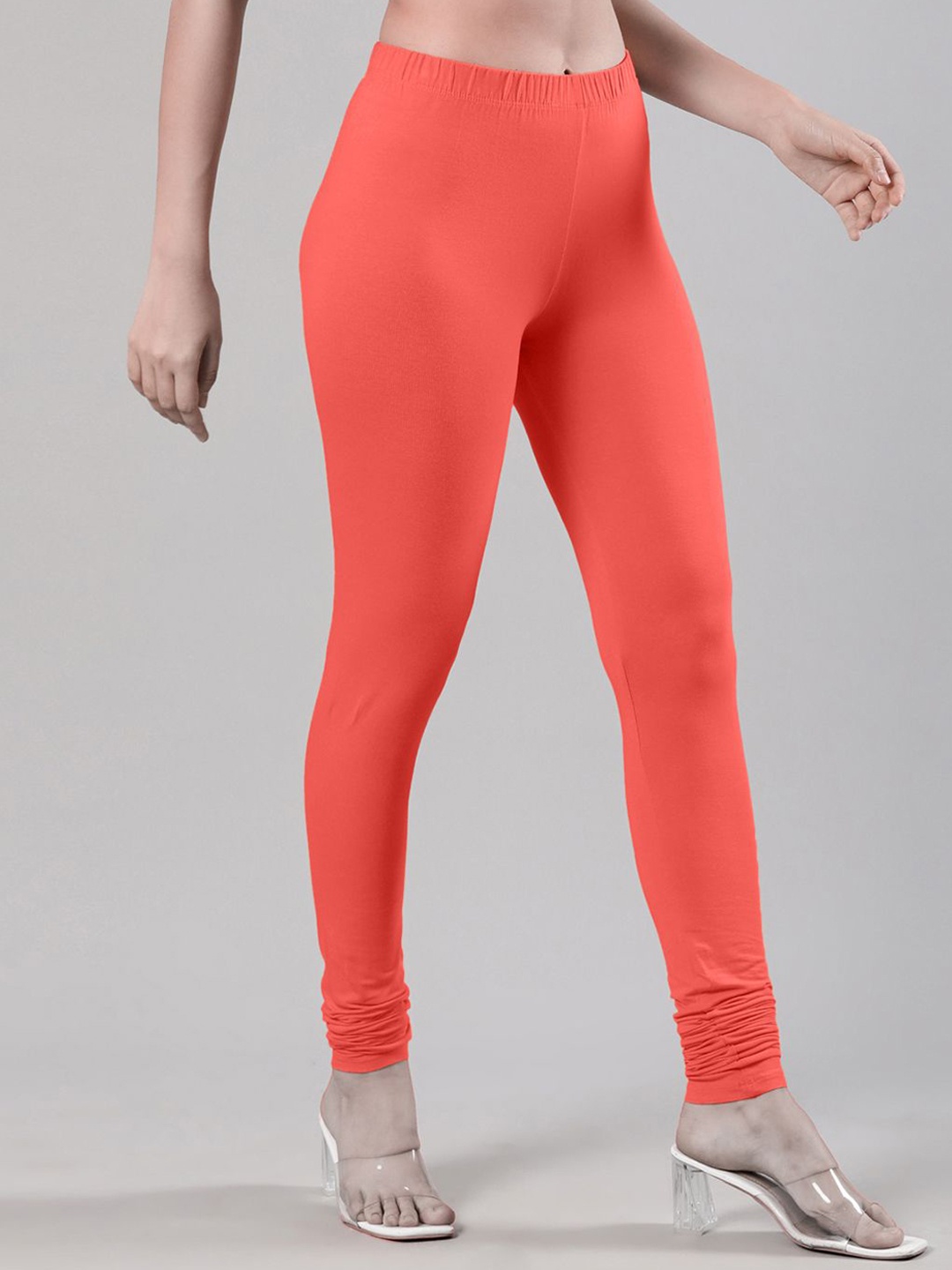 

Femmora Churidar Length Leggings, Coral