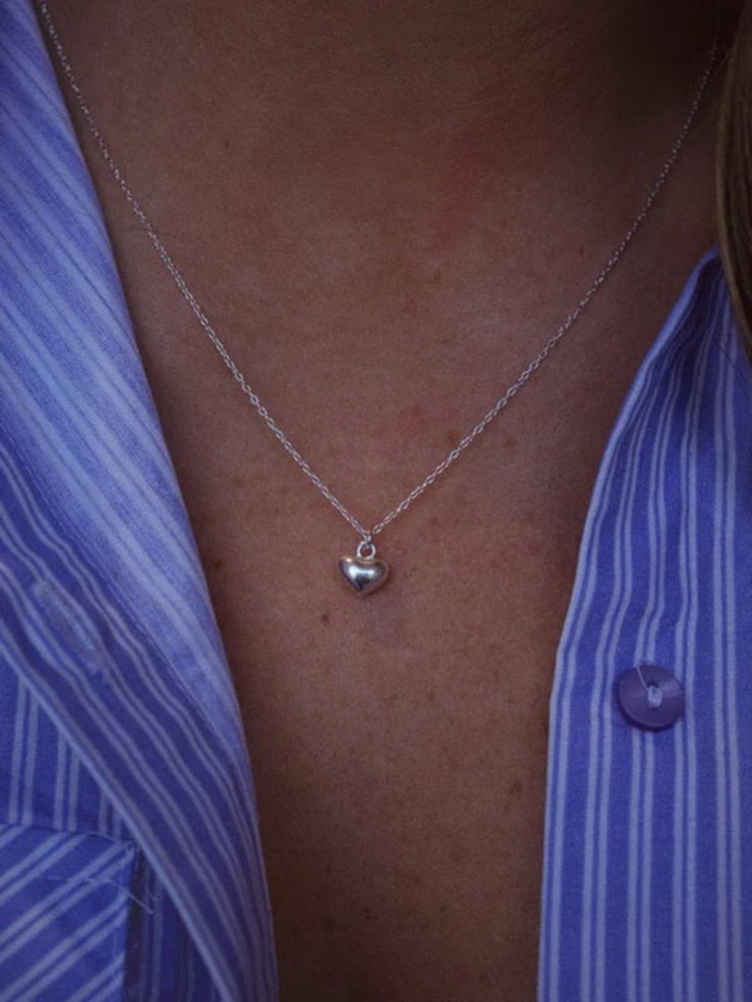 

DressBerry Silver-Plated Heart Shaped Pendant with Chains