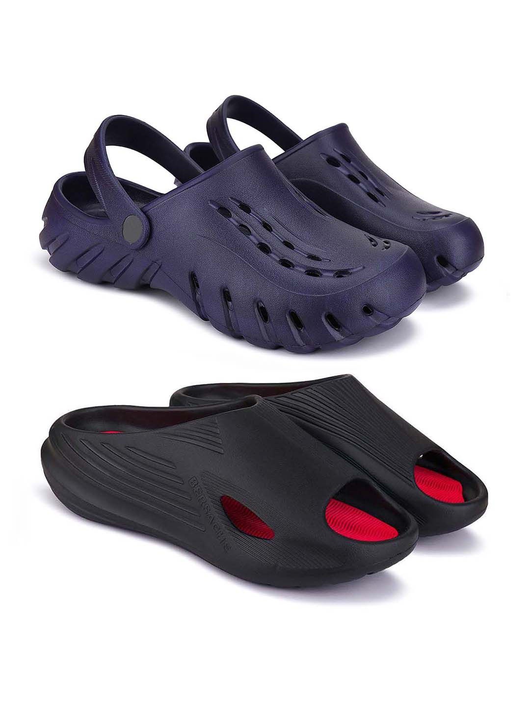 

BERSACHE Men Clogs, Navy blue