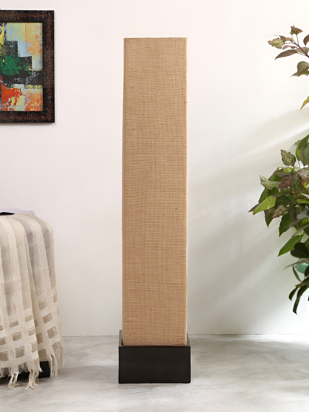 

Devansh Beige & Black Rectangle Shaped Wooden Floor Lamp