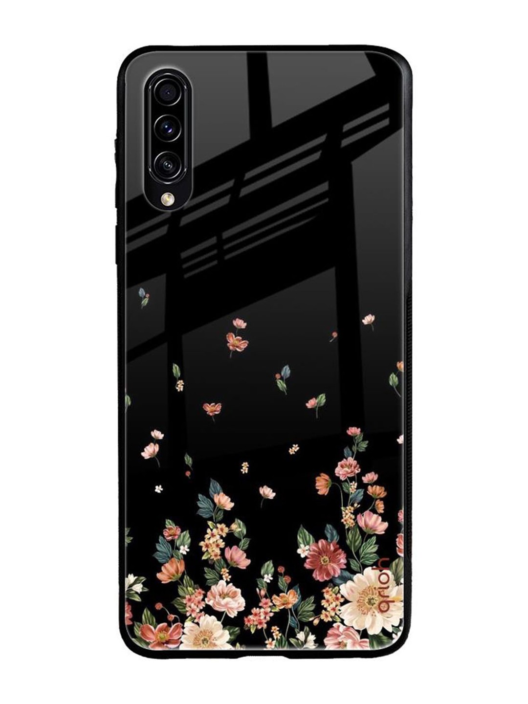 

QRIOH Floral Printed Samsung Galaxy A50s Back Case Mobile Accessories, Black