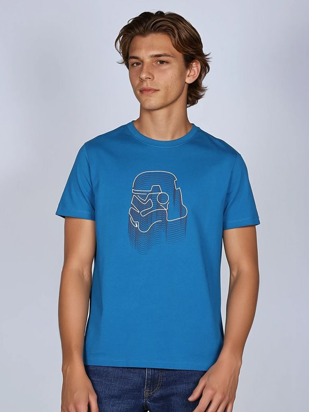 

Lee X Stormtrooper HD Print Blue Crew Neck Regular Fit Tshirt