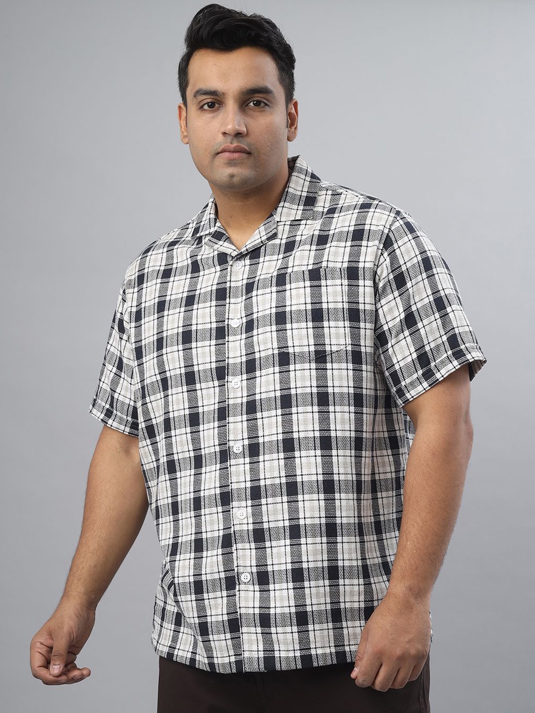 

NEON CHILLIE Men Tartan Checks Opaque Checked Casual Shirt, Black