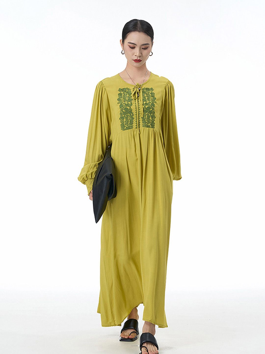 

JC Collection Flared Sleeve Maxi Dress, Multi