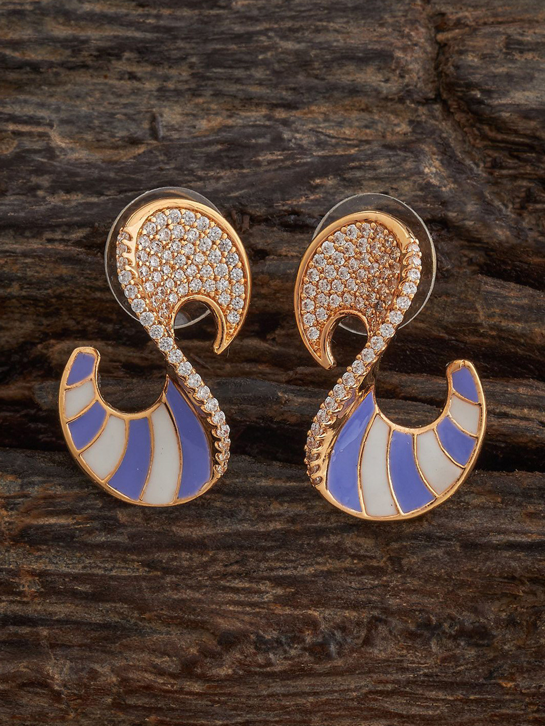 

Kushal's Fashion Jewellery Gold-Plated Party Zircon Contemporary Studs Earrings