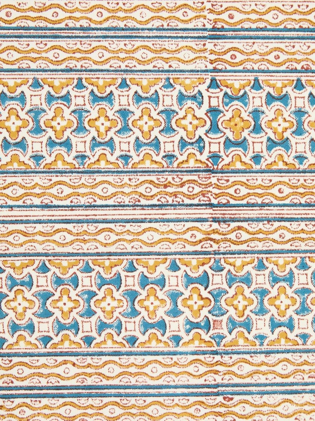 

Fabindia Standalone Blue & Yellow 6 Pieces Floral Printed Cotton Rectangle Table Placemats