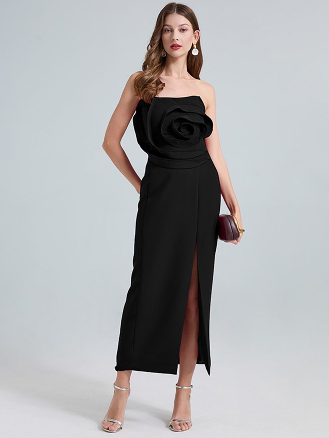 

JC Collection Maxi Midi Dress, Black