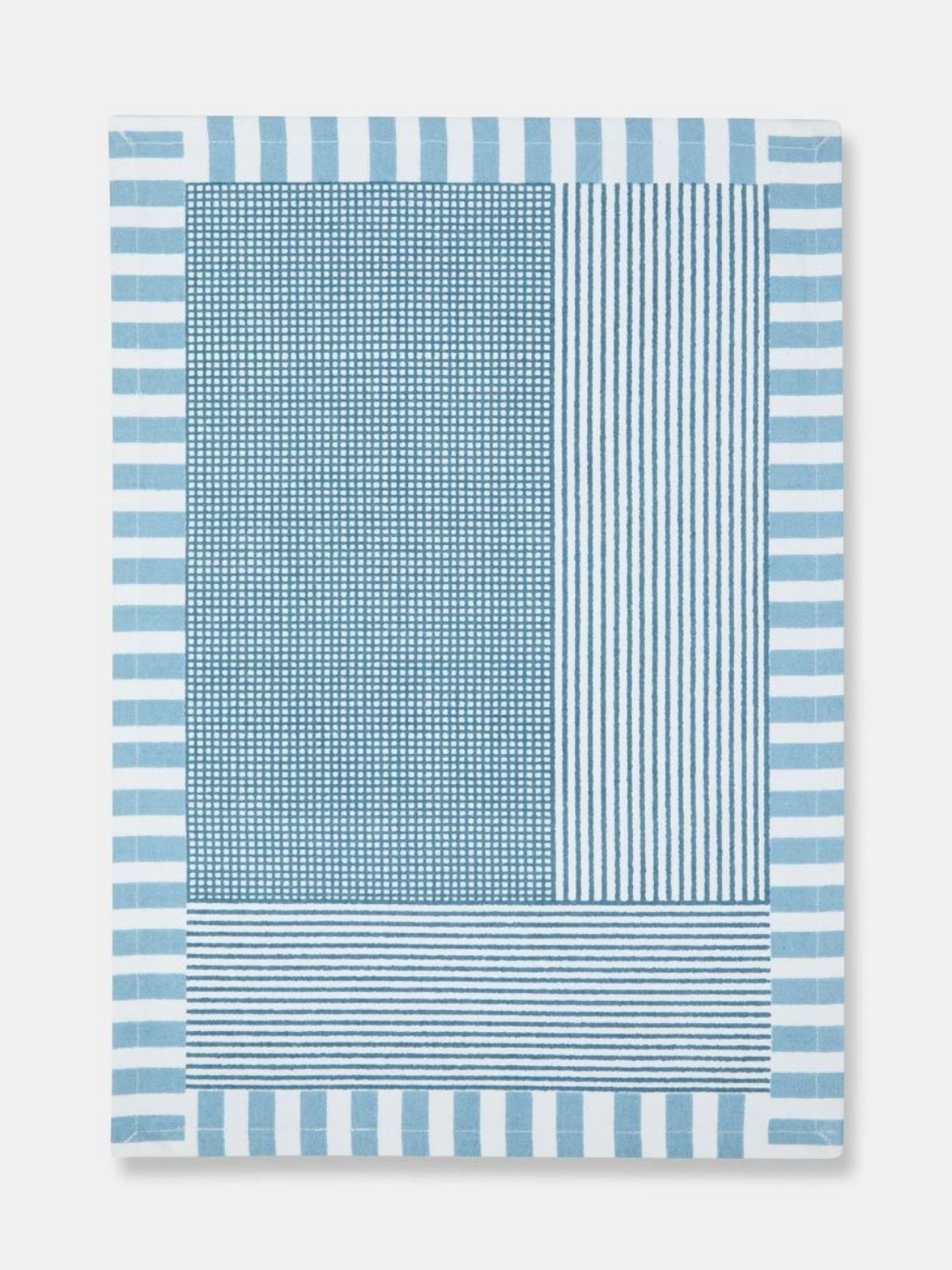 

Fabindia Blue & White 6 Pieces Geometric Printed Cotton Rectangle Table Placemats
