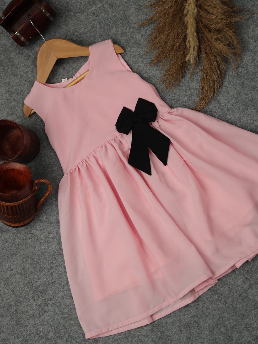 

BAESD Colourblocked Fit & Flare Dress, Pink