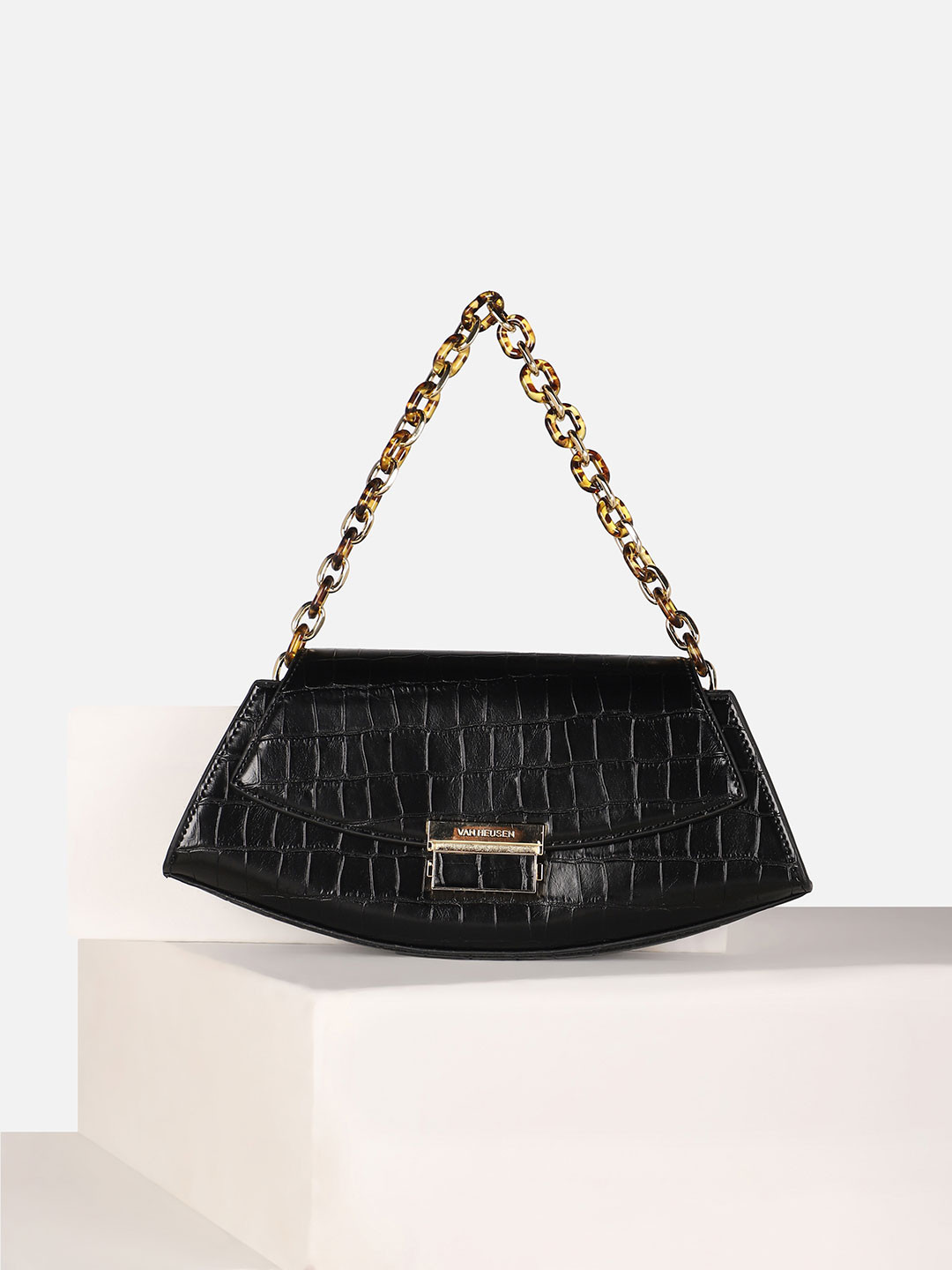 

Van Heusen Woman Structured Sling Bag, Black