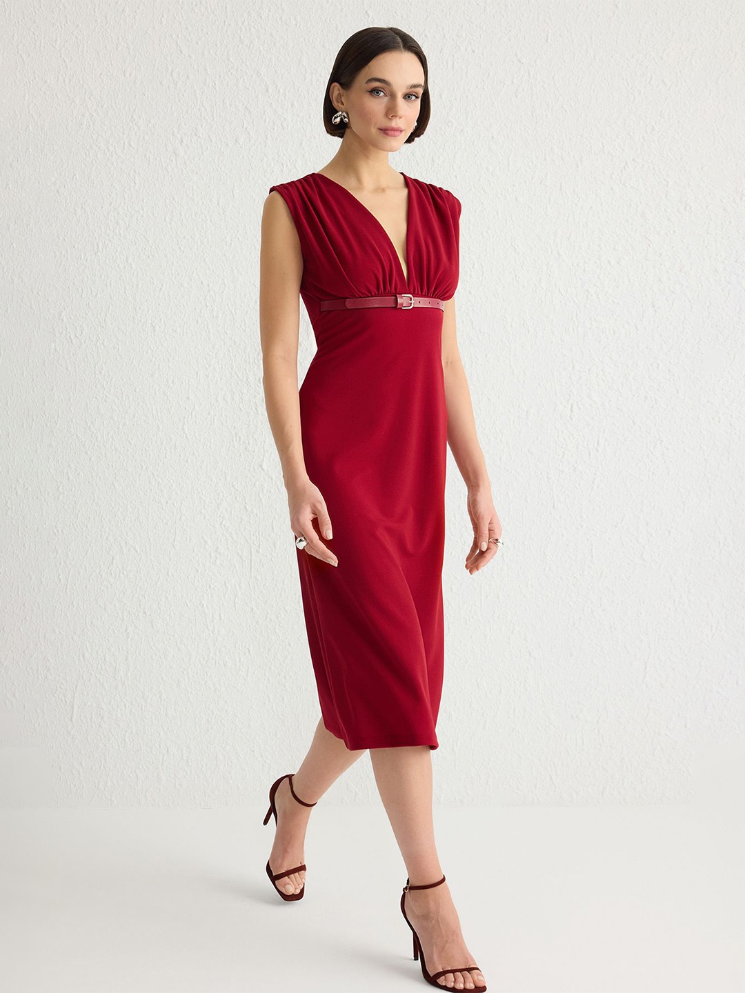 

Trendyol Sheath Midi Dress, Na