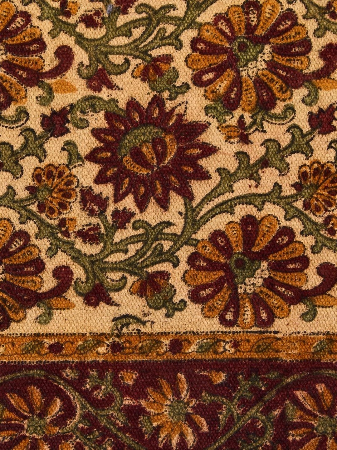 

Fabindia Brown & Yellow Cotton Kalamkari Printed Floor Mat
