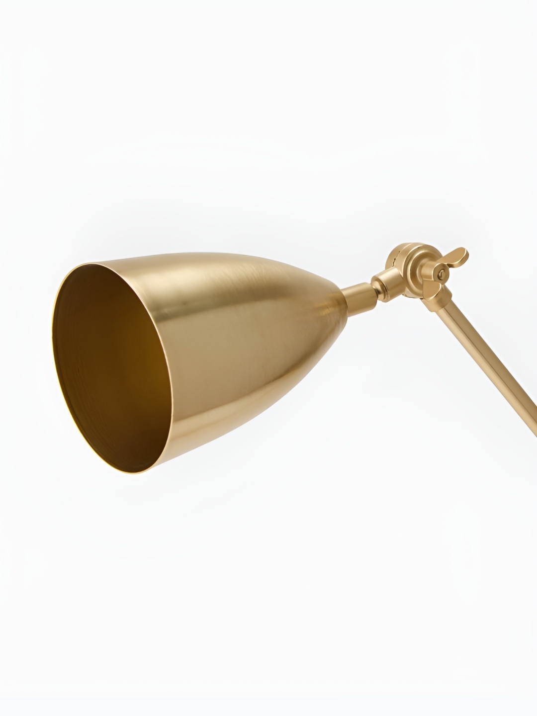 

Fabindia Gold-Toned Contemporary Bell Shaped Study Table Lamp With Bulb