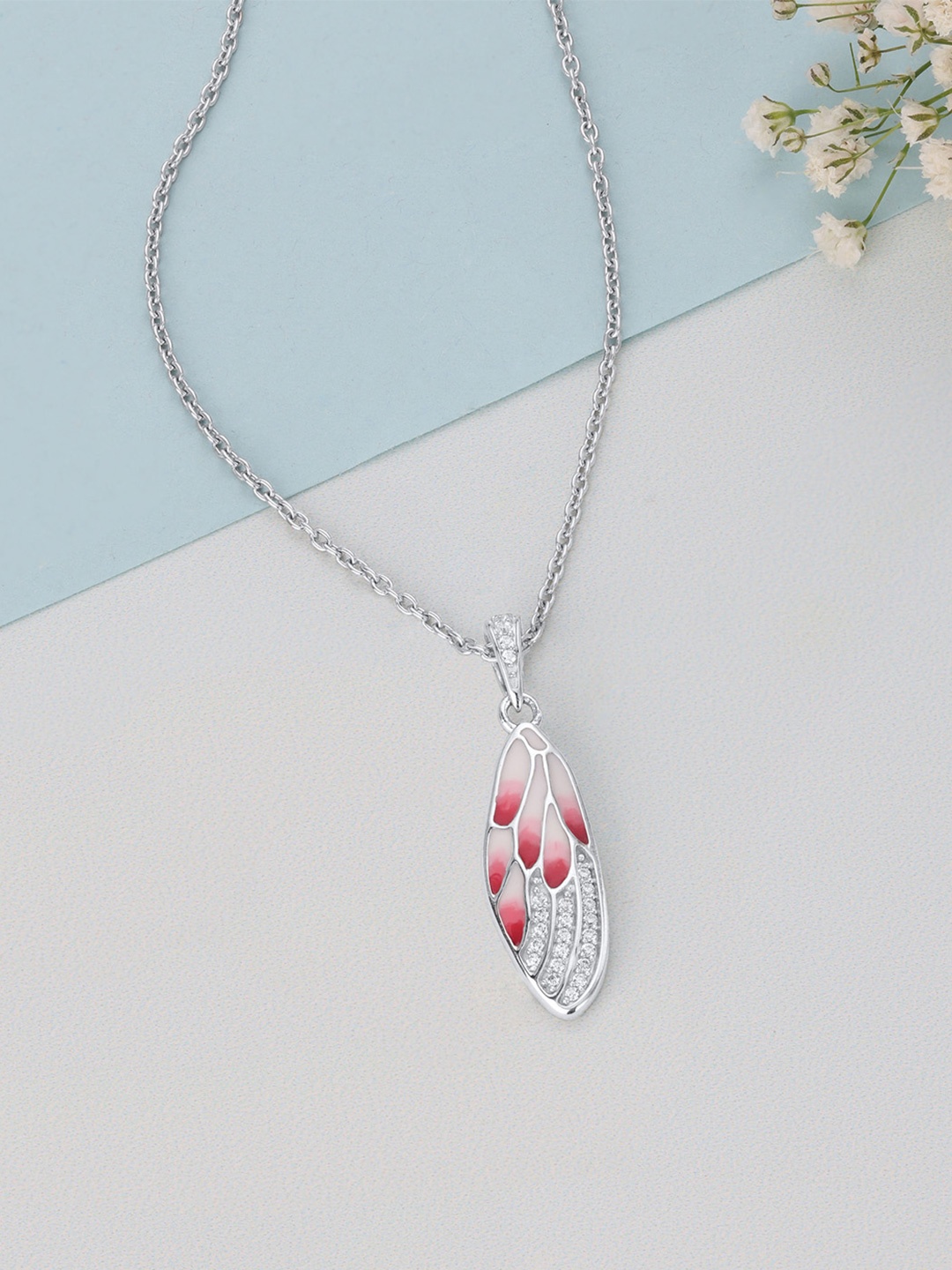 

Mia by Tanishq Artificial Stones Studded Silver Pendant