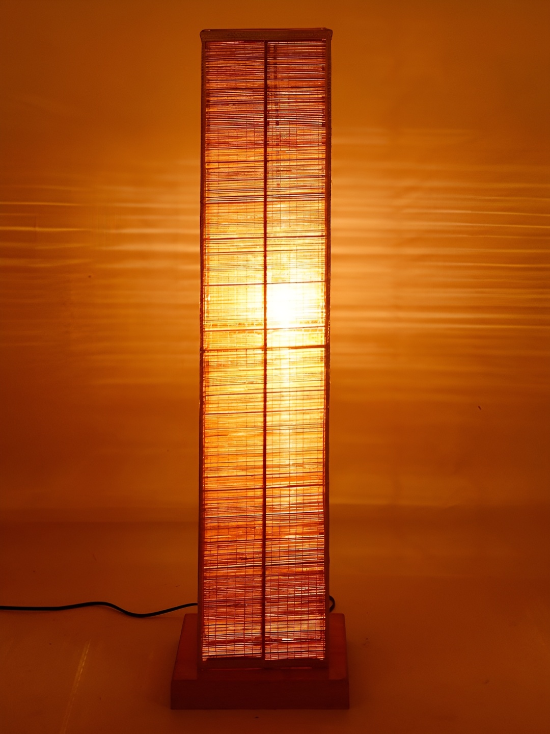 

Devansh Beige & Brown Rectangle Shaped Wooden Floor Lamp