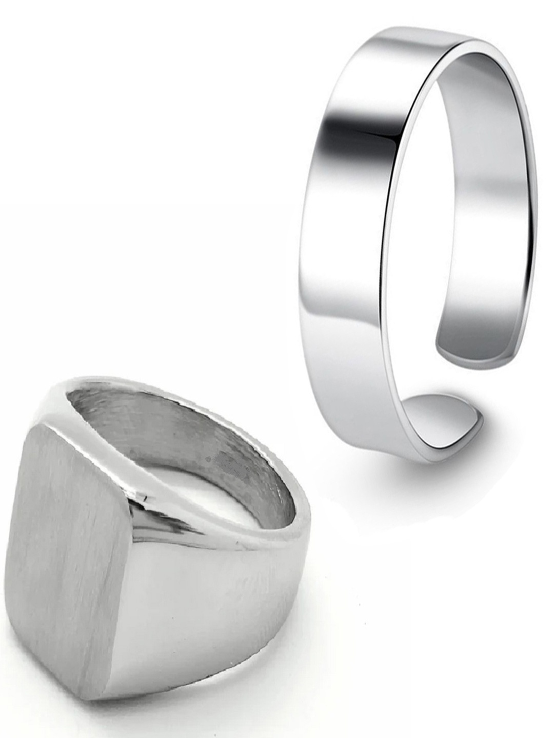 

The Roadster Lifestyle Co Set Of 2 Silver-Plated Finger Ring