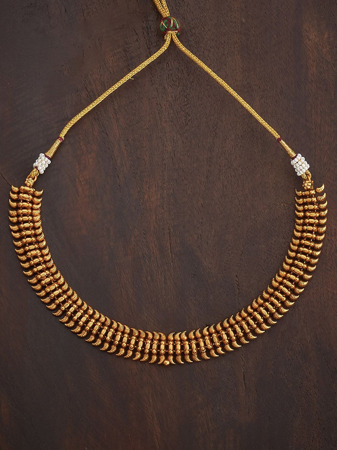 

Kushal's Fashion Jewellery Copper Gold-Plated Antique Necklace