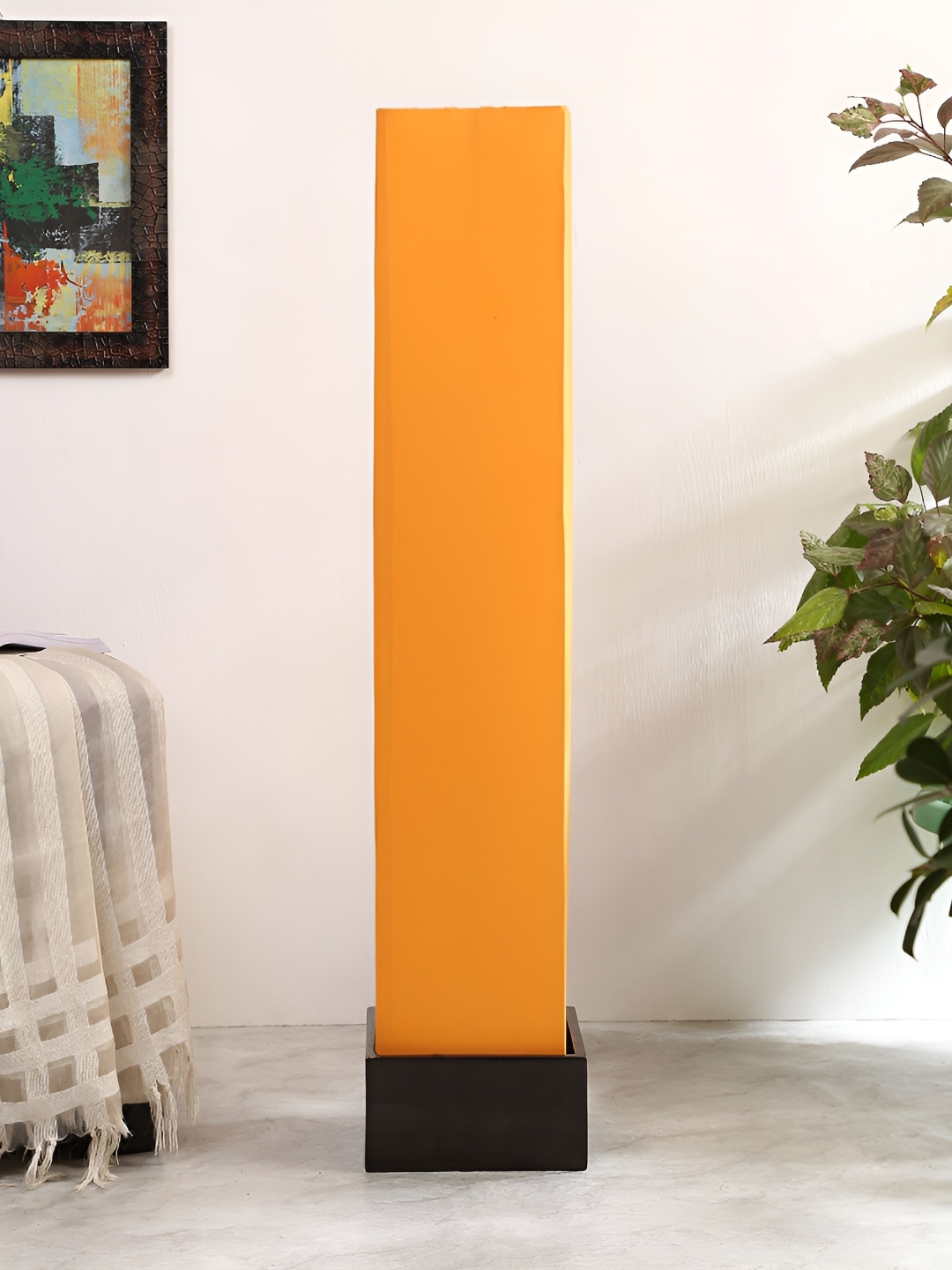 

Devansh Yellow & Black Cotton Wooden Rectangle Shaped Floor Lamp