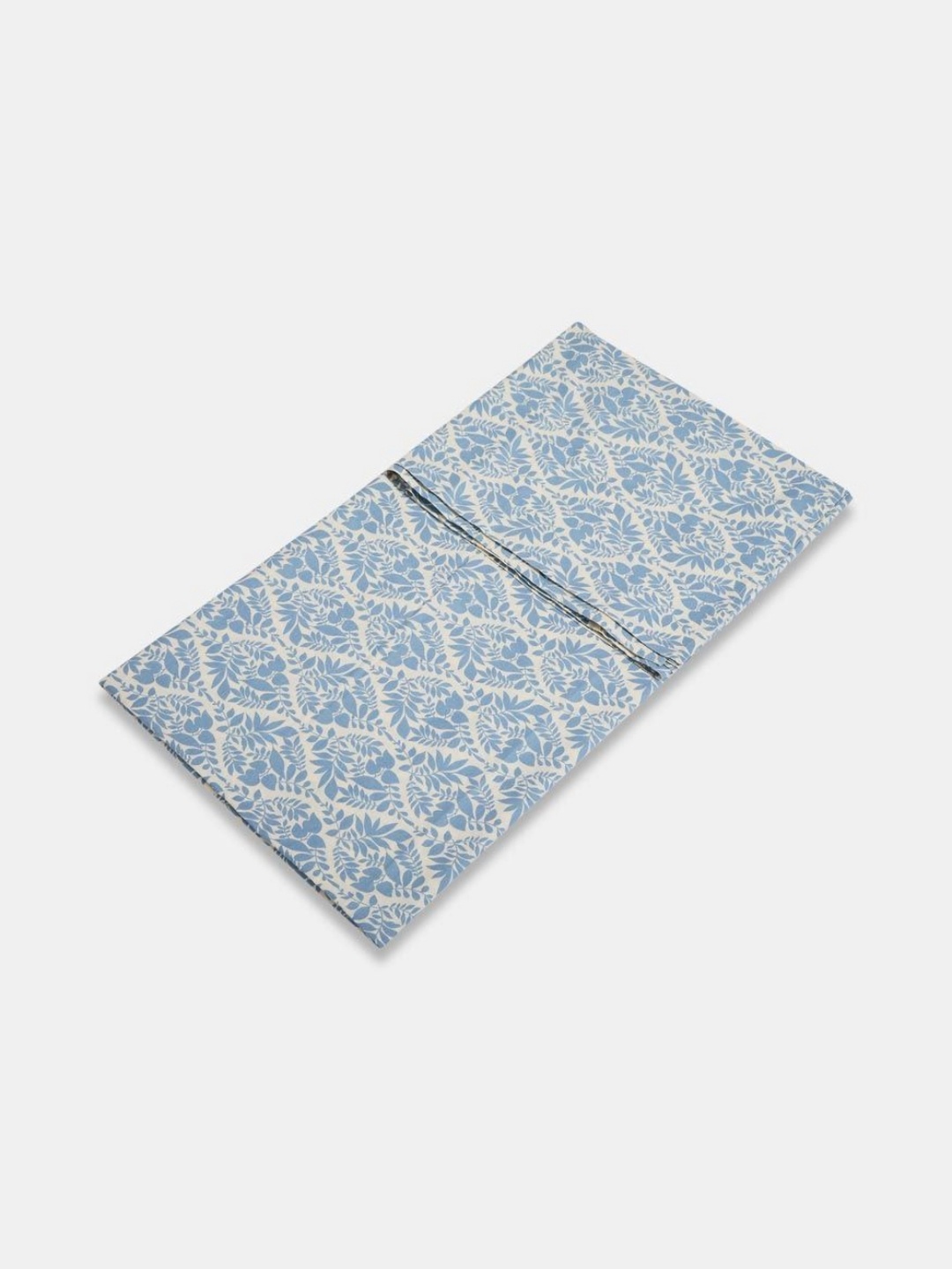 

Fabindia Blue & Off White Floral Printed Cotton 144 TC Queen Bedsheet Set 2.74 m X 2.74 m