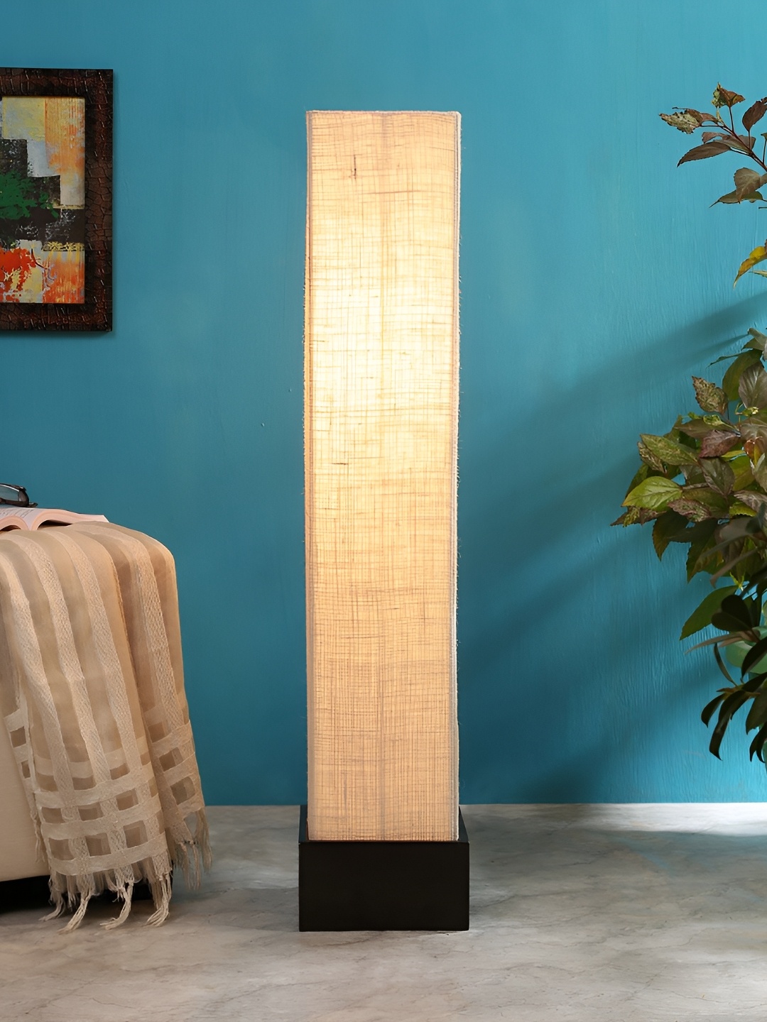 

Devansh White & Brown Rectangle Shaped Wooden Floor Lamp