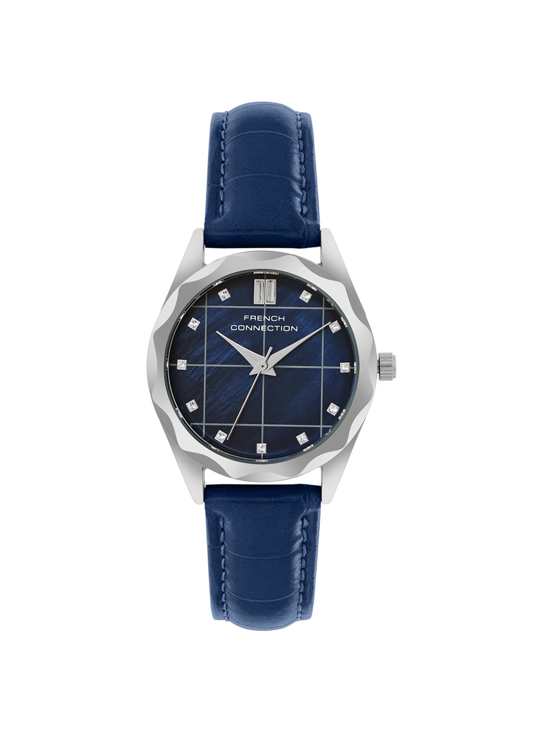 

French Connection Women Dial & Leather Textured Straps Analogue Watch FCB11UL, Blue