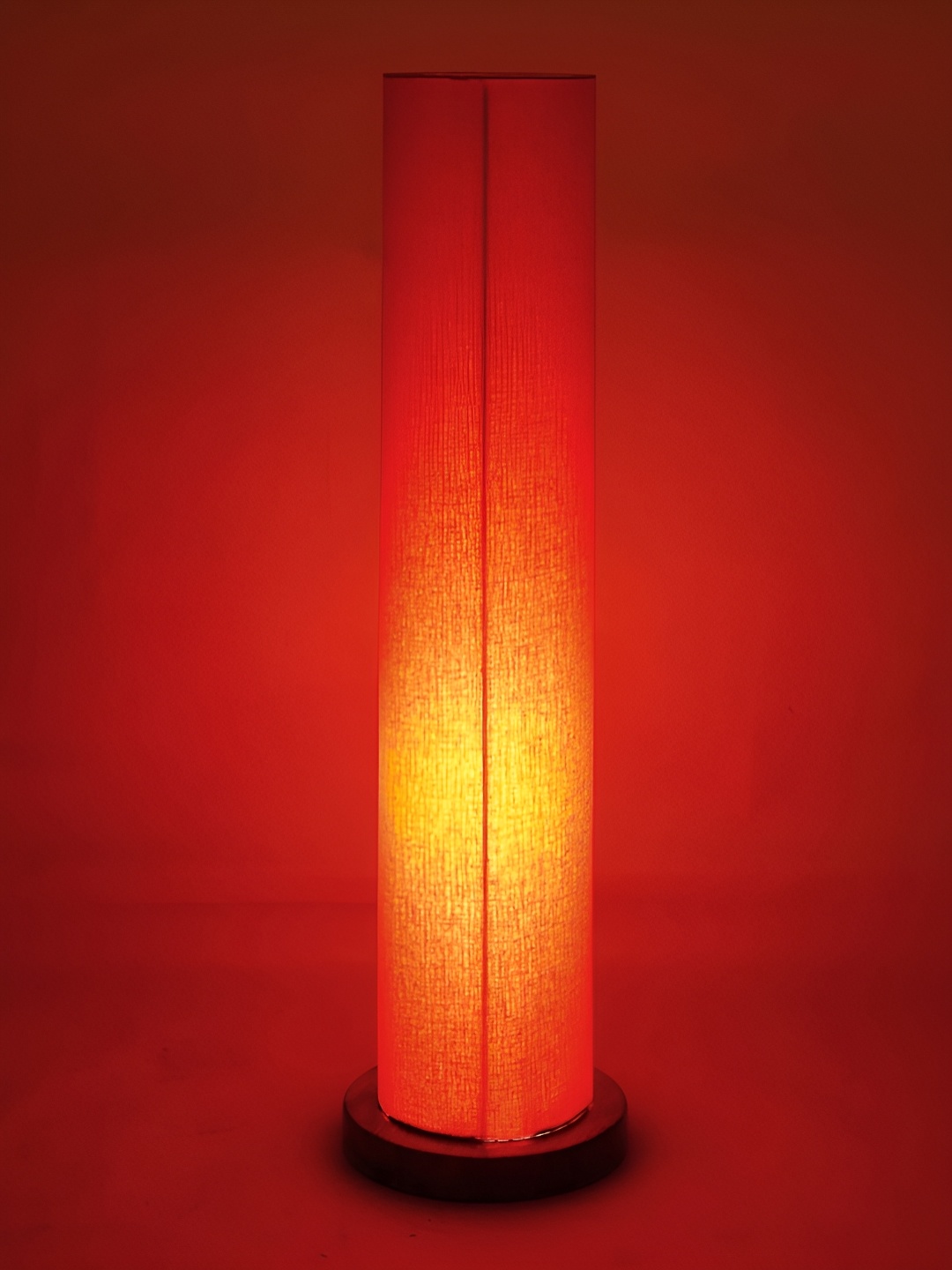 

Devansh Orange & Brown Cylinder Shaped Wooden Floor Lamp