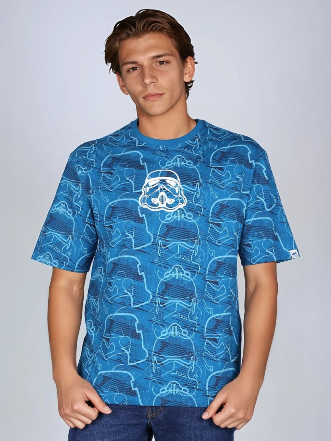 

Lee X Stormtrooper Graphic Print Blue Crew Neck Tshirt