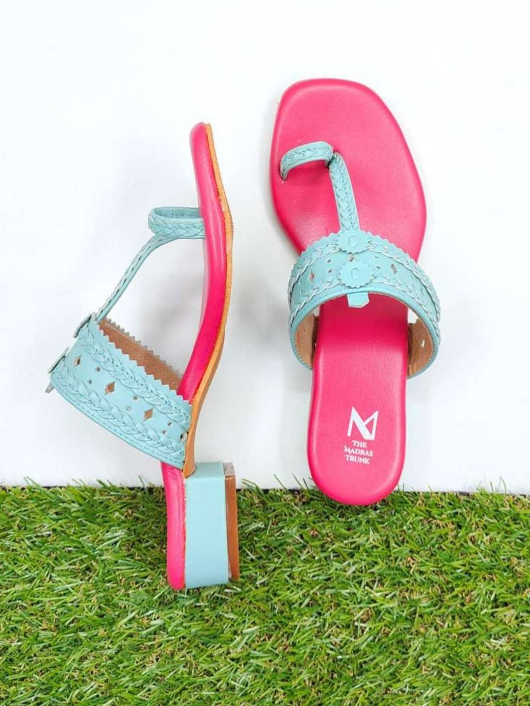 

THE MADRAS TRUNK Block Sandals, Pink