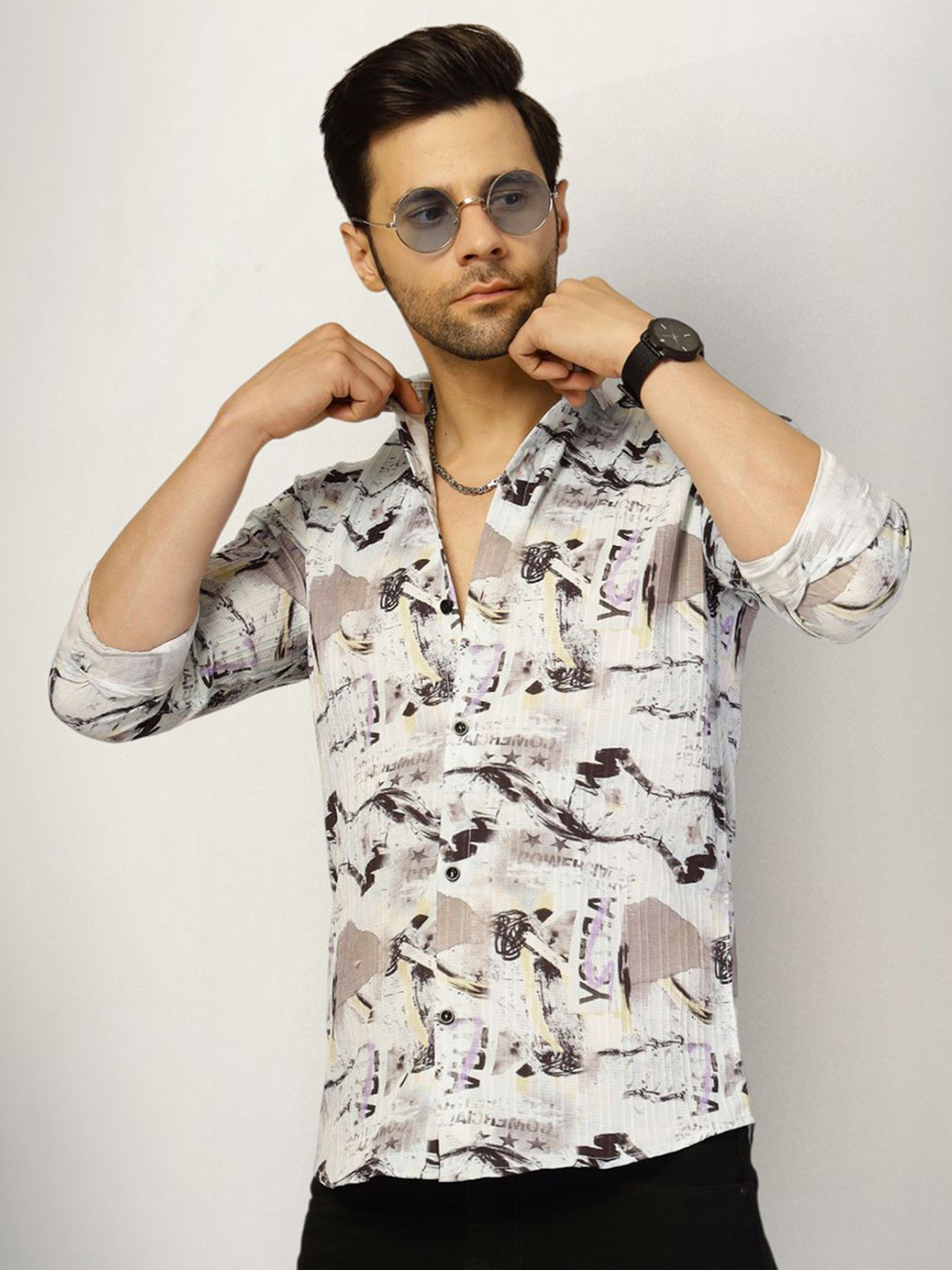 

SZN Men Original Opaque Printed Casual Shirt, Multi